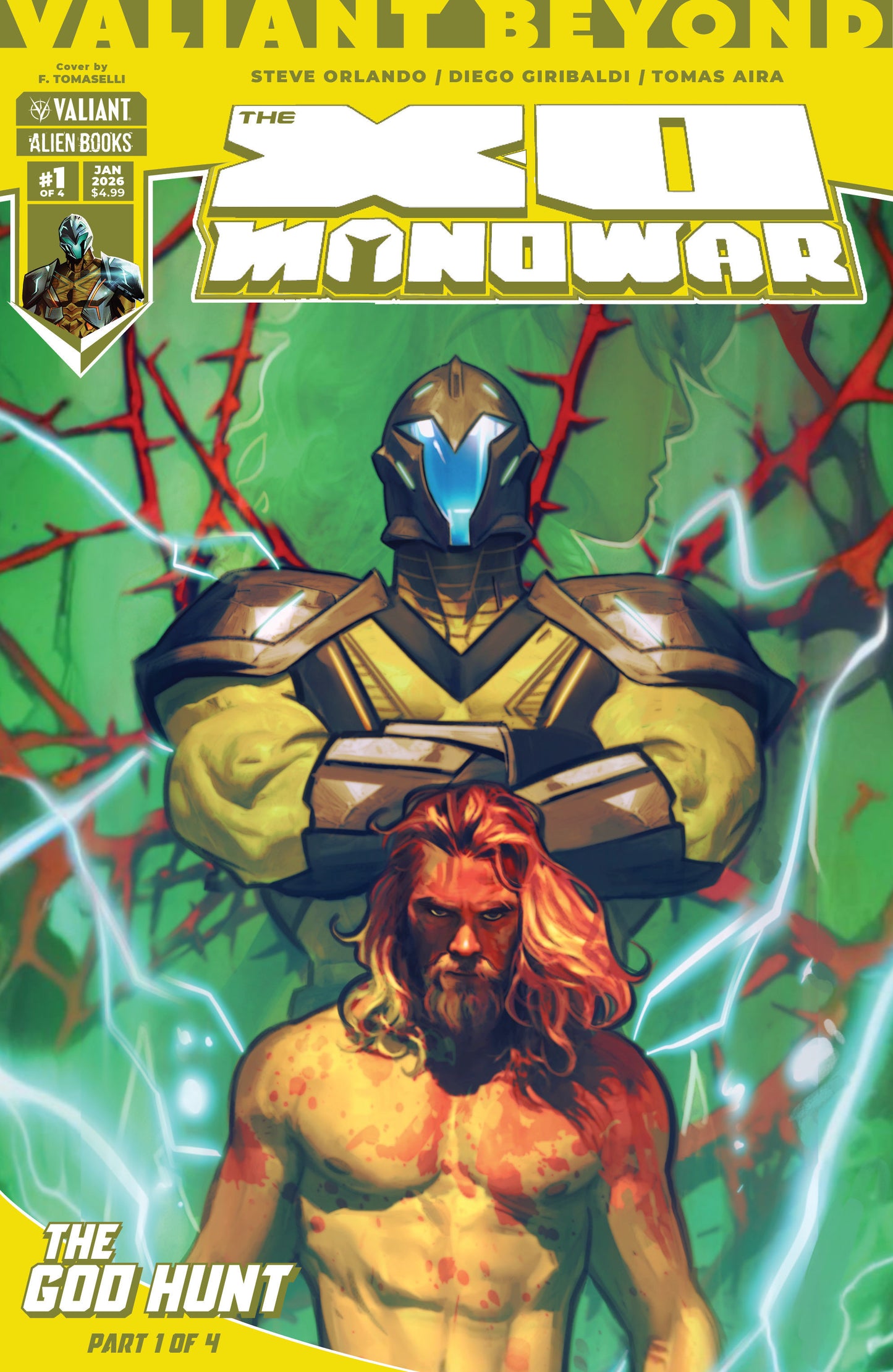Valiant Beyond: The X O Manowar #5 The God Hunt #1 Cover A (Tomaselli)