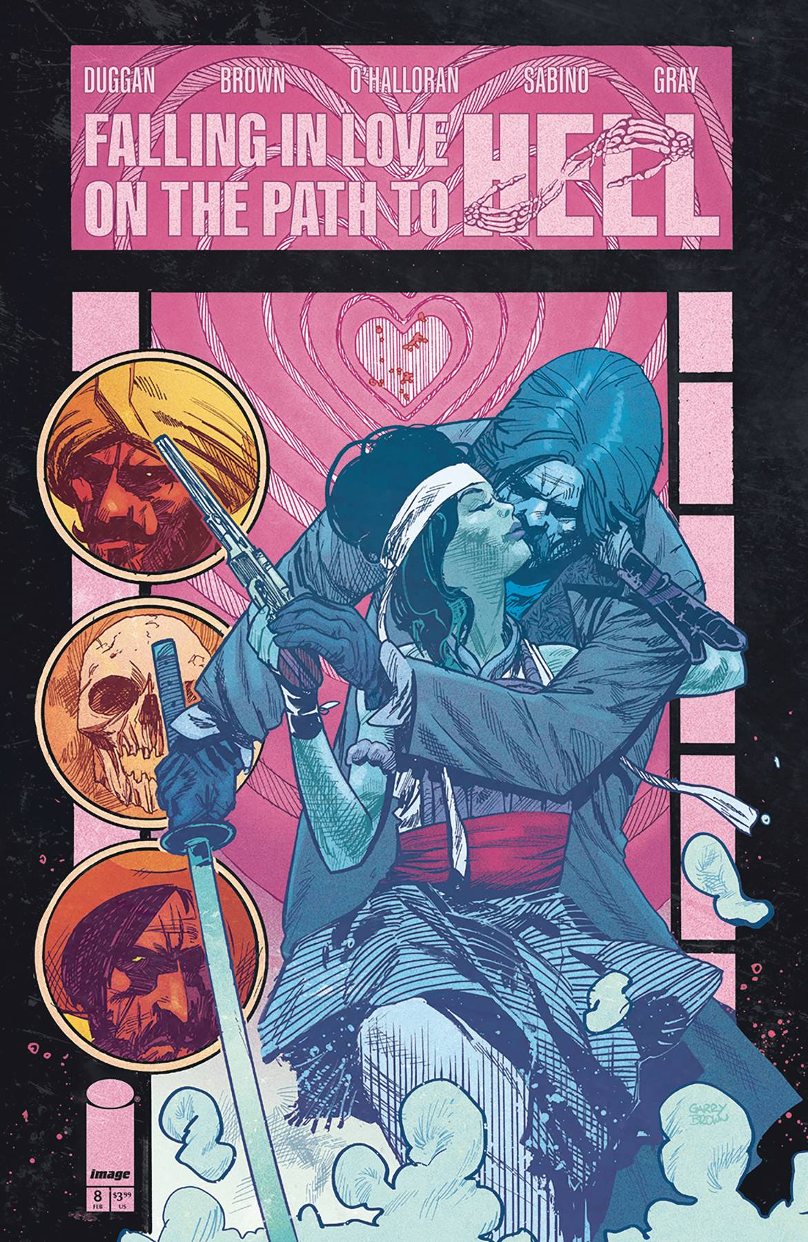 FALLING IN LOVE ON THE PATH TO HELL #8 CVR A GARRY BROWN (MR)