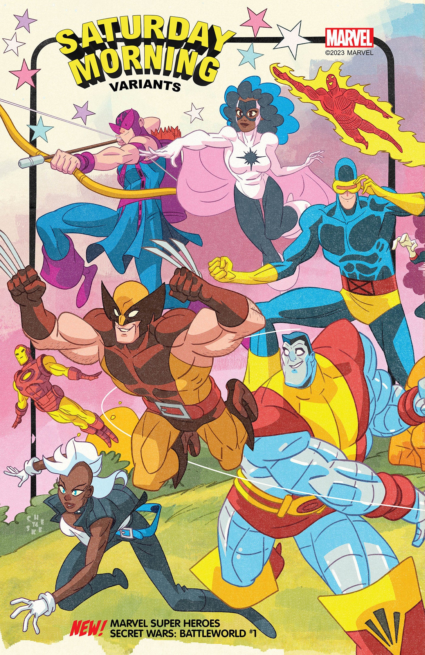 MARVEL SUPER HEROES SECRET WARS: BATTLEWORLD 1 SEAN GALLOWAY SATURDAY MORNING VARIANT