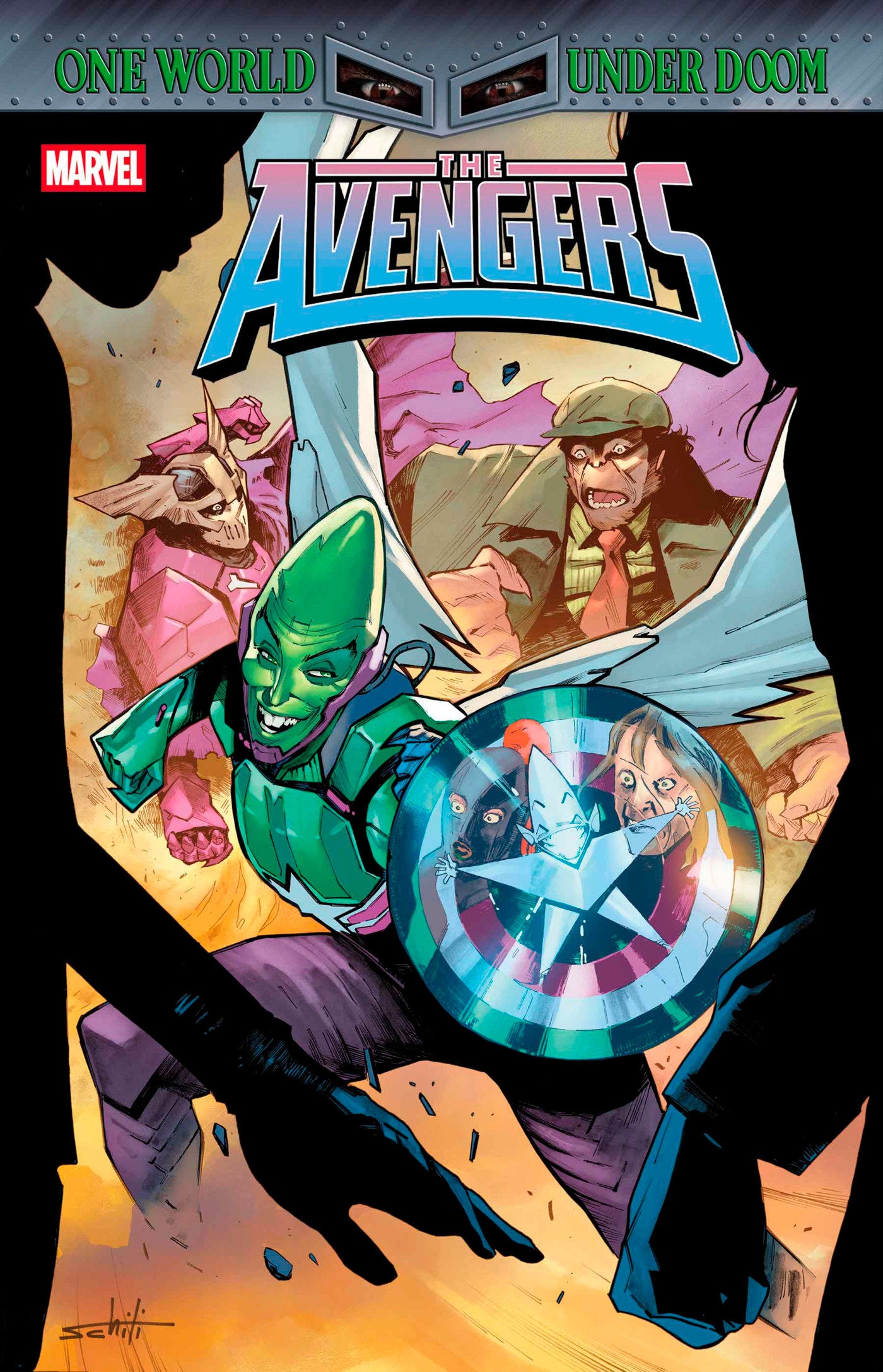 AVENGERS #26 VALERIO SCHITI IMPOSSIBLE MAN POP-UP VARIANT [DOOM]