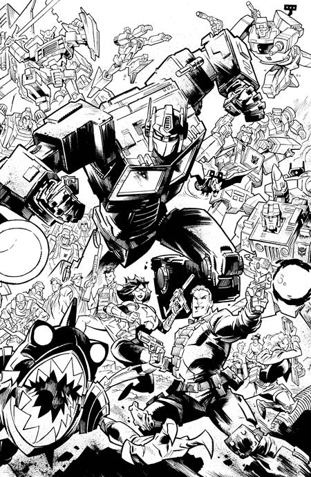 GI JOE #8 CVR H JASON HOWARD ENERGON UNIVERSE SECOND ANNIVERSARY B&W VAR