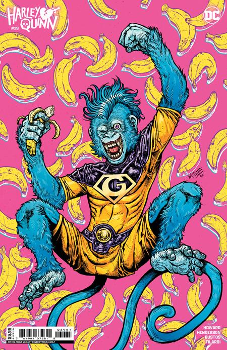 HARLEY QUINN #39 CVR D MARIA WOLF APRIL FOOLS GLEEK CARD STOCK VAR