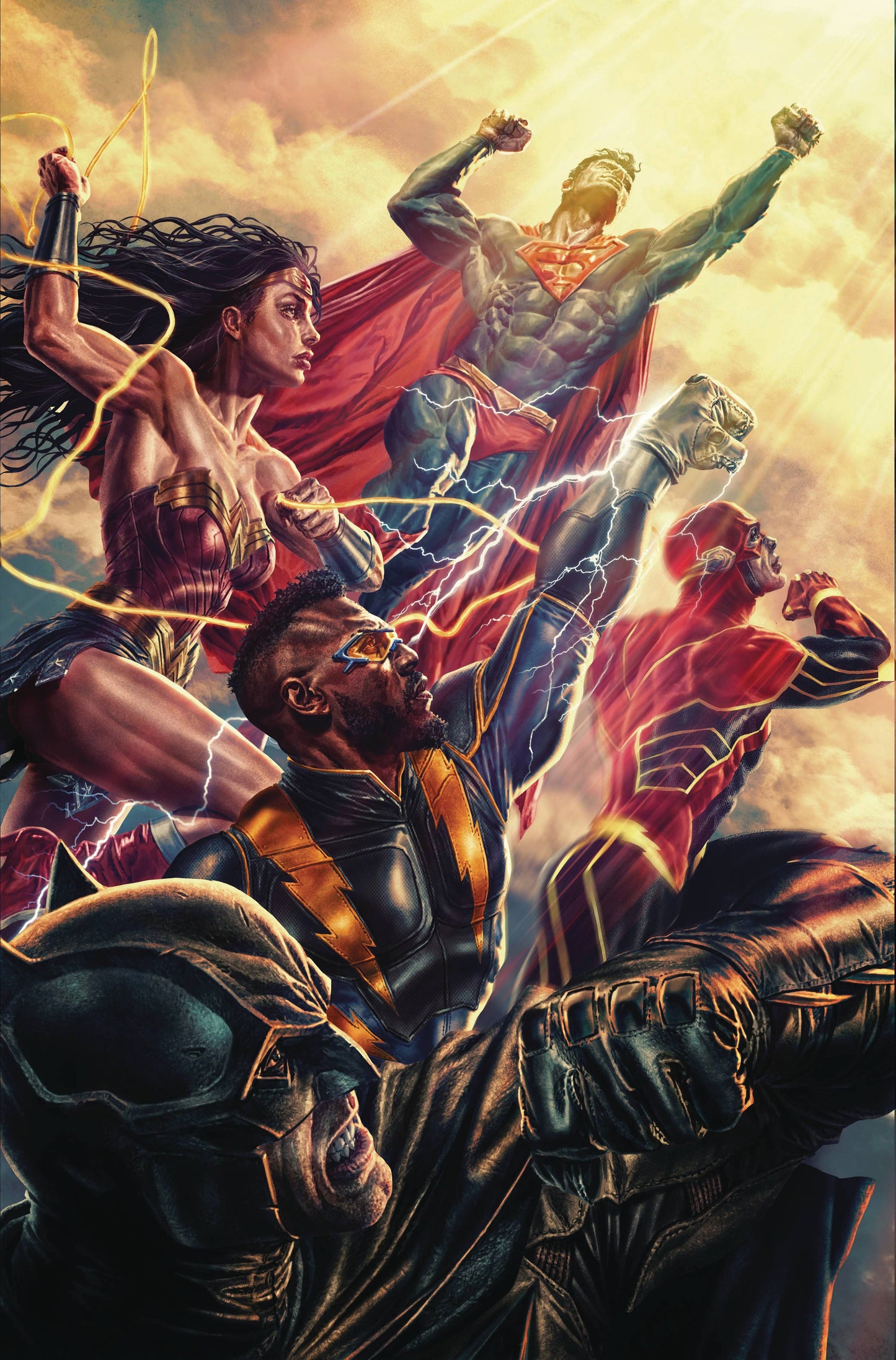 JUSTICE LEAGUE UNLIMITED #6 CVR B LEE BERMEJO CARD STOCK VAR (WE ARE YESTERDAY)
