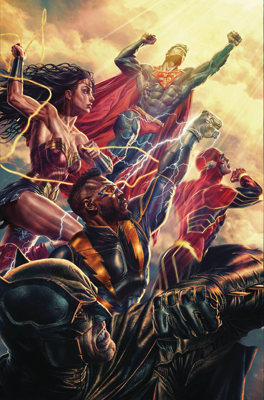 JUSTICE LEAGUE UNLIMITED #6 CVR B LEE BERMEJO CARD STOCK VAR (WE ARE YESTERDAY)