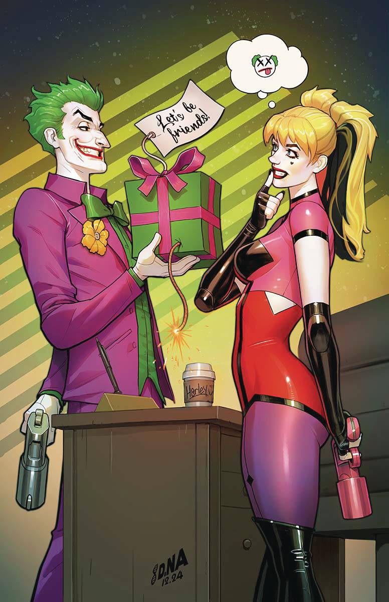 HARLEY QUINN #50 CVR D DAVID NAKAYAMA APRIL FOOLS CARD STOCK VAR