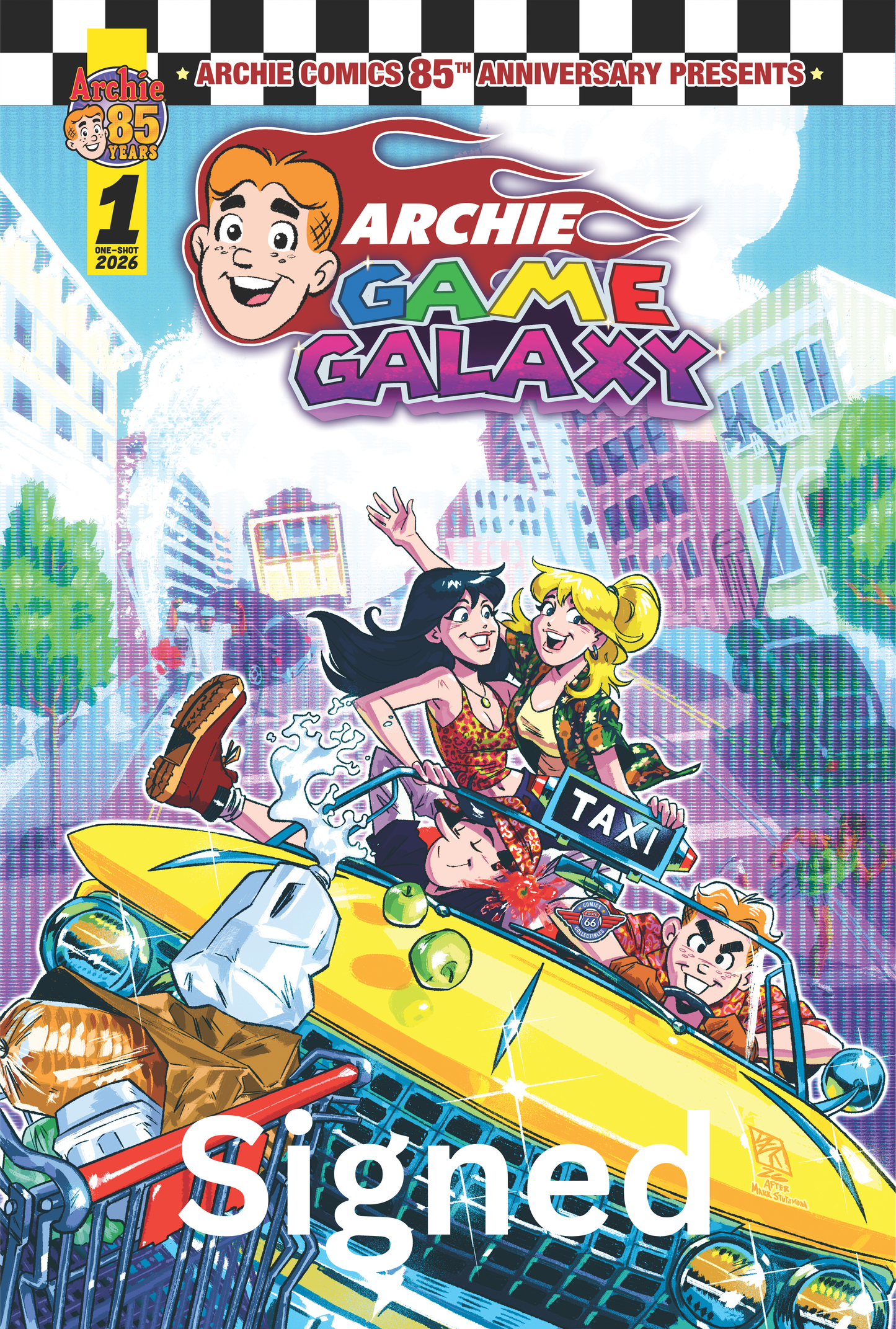 Archie Game Galaxy OS Route 66 Comics & Collectibles Exclusive Variant Raw Signed