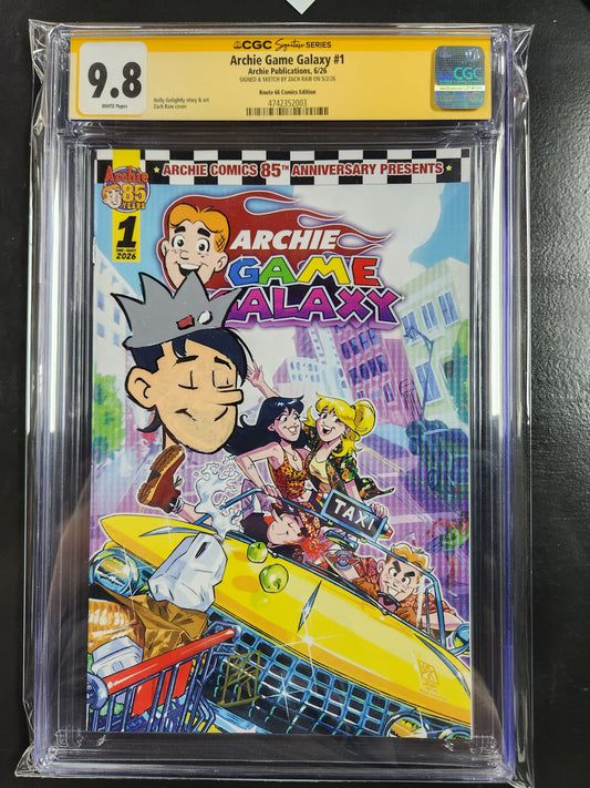 Archie Game Galaxy OS Route 66 Comics & Collectibles Exclusive Variant Raw CGC Graded with Remark
